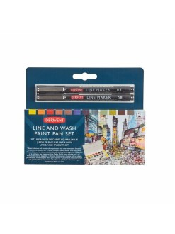 Sada LINE AND WASH PAINT SET - 12ks + fixy