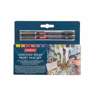 Sada LINE AND WASH PAINT SET - 12ks + fixy