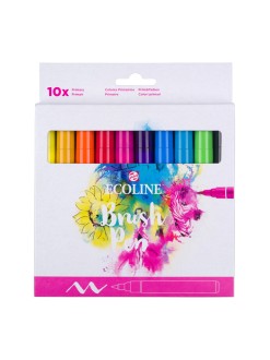 Ecoline Brush pen - sada akvarelových fixů, 10ks