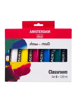 AMSTERDAM sada akrylových barev Standard 6x120ml, míchací set "Classroom"