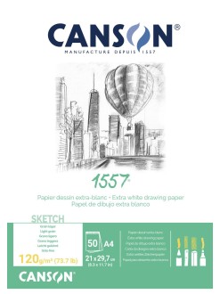 Canson 1557 skicový blok (A4, 120 g, 50 listů)