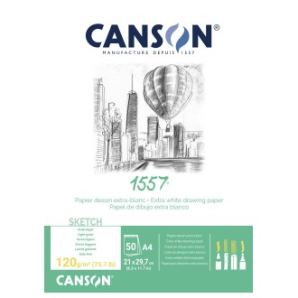 Canson 1557 skicový blok (A4, 120 g, 50 listů)