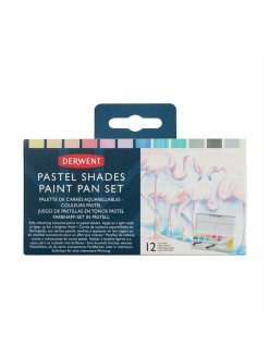 Derwent Pastel Shades paint pan set - 12 půl panviček