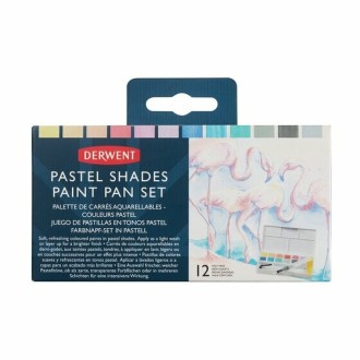 Derwent Pastel Shades paint pan set - 12 půl panviček