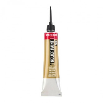 Amsterdam reliefní barva v tubě 20 ml, 802 Light Gold