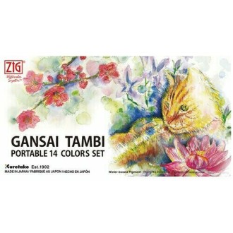 Gansai Tambi Portable set, Akvarelová cestovní sada - 16 ks