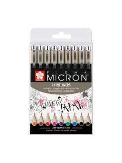 Sada Sakura Pigma Micron 05 9 ks - různé odstíny